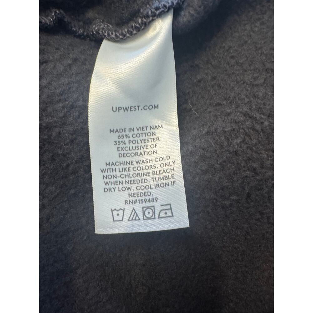 UpWest Hoodie Sweatshirt Black Gray, XL Casual Pullover – 29″ Length-Unisex - Picture 6 of 6